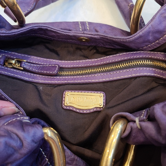 Miu miu hobo eggplant color bag - Picture 8 of 16